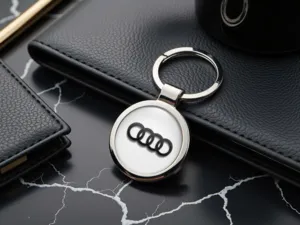 Audi Porte-clés Gravés Photo Style Brillant